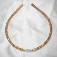 Kosa Bendovi, Kristal, s Slatkovodni Pearl, prirodni & faceted, 122x142x6mm, Prodano By PC