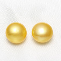 Hälften Borrade odlad sötvattenspärla pärlor, Freshwater Pearl, Barock, naturlig, 13-14mm, Hål:Ca 1mm, Säljs av Par