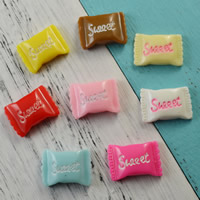 Mobile Phone DIY Decoration Resin Candy with letter pattern mixed colors Sold By Bag