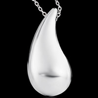 Bijoux pendentifs en laiton, Plaqué d'argent, sans plomb et cadmium, 16x7mm, Trou:Environ 3-5mm, 10PC/sac, Vendu par sac