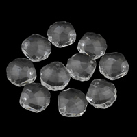 Crystal Hängen, Kristall, Shell, fasetterad, Kristall, 18x20x8mm, Hål:Ca 1mm, 10PC/Bag, Säljs av Bag