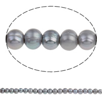 Krumpir Kulturan Slatkovodni Pearl perle, siv, 10-11mm, Rupa:Približno 3mm, Prodano Per Približno 15.5 inčni Strand