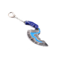 Key Chain, Zinc Alloy, Sword, plumbum sort farve forgyldt, emalje, nikkel, bly & cadmium fri, 11x40mm, Solgt af Strand