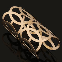 fundición Brazalete, chapado en color dorado, libre de plomo & cadmio, 82mm, diámetro interior:aproximado 60mm, longitud aproximado 7 Inch, Vendido por UD