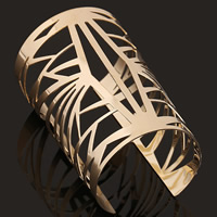 Vas Cuff Bangle, arany színű aranyozott, ólom és kadmium mentes, 90mm, Belső átmérő:Kb 60mm, Hossz Kb 7 inch, Által értékesített PC