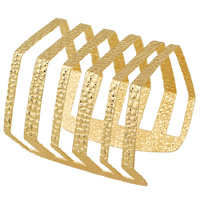 Ijzer Manchet Bangle, gold plated, lood en cadmium vrij, 60mm, Binnendiameter:Ca 60mm, Lengte Ca 7 inch, Verkocht door PC