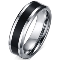 Tungsten Steel Ring for Men & for man & epoxy gel 6mm Sold By PC