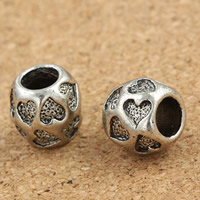 Zinc Alloy European Beads Drum antique silver color plated without troll lead & cadmium free Approx 5mm Sold By Bag