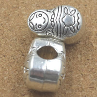 Zinklegering European Beads, Zinc Alloy, Karakter, antiek zilver plated, zonder troll, lood en cadmium vrij, 12x8.50x6.80mm, Gat:Ca 4.5mm, 30pC's/Bag, Verkocht door Bag