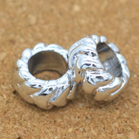 Zinc Alloy European Beads Rondelle platinum color plated without troll lead & cadmium free Approx 5mm Sold By Bag