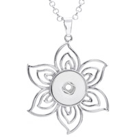 Pendentif bouton morceau, alliage de zinc, fleur, Placage de couleur platine, sans plomb et cadmium, 18mm, Trou:Environ 3-5mm, Diamètre intérieur:Environ 6mm, Vendu par PC