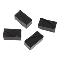 Essen Harz Cabochon, Schokolade, flache Rückseite, schwarz, 11x20x10mm, 100PCs/Tasche, verkauft von Tasche