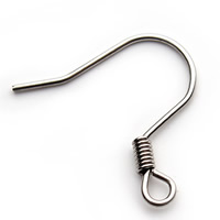 Cruach dhosmálta Hook Earwire, dath bunaidh, 20x18mm, Poll:Thart 2mm, 10ríomhairí pearsanta/Mála, Díolta De réir Mála