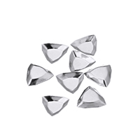 Acier inoxydable Cabochon Cadre, triangle, couleur originale, 10.50x10x2mm, Diamètre intérieur:Environ 6x6mm, 1000PC/lot, Vendu par lot