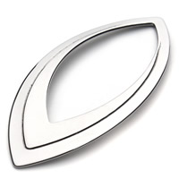 Stainless Steel korut Cabochon, Ruostumaton teräs, Horse silmä, alkuperäinen väri, 23.5x47mm, 10PC/laukku, Myymät laukku