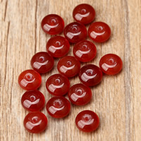 Spacer Perler Smykker, Red Agate, Drum, naturlig, 4x8mm, Hole:Ca. 1mm, 80pc'er/Strand, Solgt af Strand