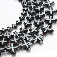 Non Magnetic Hematite Beads Cross black Approx 1mm Sold Per Approx 15.5 Inch Strand