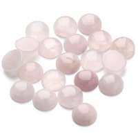 Rose Quartz Cabochon, Flat Round, platt baksida, 12mm, 20PC/Bag, Säljs av Bag