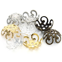 Zinc Alloy Bead Cap Flower plated lead & cadmium free Approx 1.5mm Sold By Bag