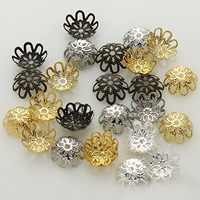 Zinc Alloy Bead Cap Flower plated lead & cadmium free Approx 1.5mm Sold By Bag