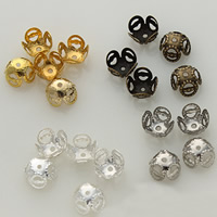 Zinc Alloy Bead Cap Flower plated lead & cadmium free Approx 1.5mm Sold By Bag