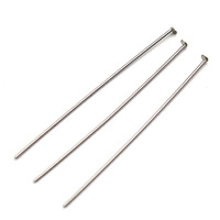 RVS Headpins, Roestvrij staal, verschillende grootte voor keus, oorspronkelijke kleur, 100pC's/Bag, Verkocht door Bag