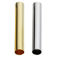 Brass Tube Pärlor, Mässing, plated, fler färger för val, nickel, bly och kadmium gratis, 30mm, Hål:Ca 4mm, 100PC/Bag, Säljs av Bag