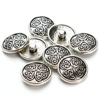 Chunks en pressers, Zinc Alloy, Rond plat, antiek zilver plated, lood en cadmium vrij, 20mm, 10pC's/Bag, Verkocht door Bag