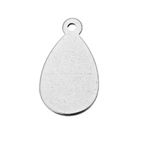 Rustfrit stål Tag Charm, Stainless Steel, Teardrop, forskellige stilarter for valg, oprindelige farve, 10x17.50x1mm, Hole:Ca. 1mm, Solgt af Lot