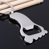 Key Chain, Cink Alloy, s željezni kolut, Otisak stopala, platine boja pozlaćen, s otvarač za boce, dovesti i kadmija besplatno, 68x40x8mm, Rupa:Približno 25mm, 2pramenovi/Torba, Prodano By Torba