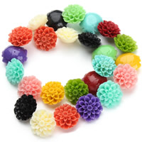 Abalorios de Coral, resina, Flor, coral de imitación & diverso tamaño para la opción, multicolor, agujero:aproximado 1mm, Vendido para aproximado 15.5 Inch Sarta