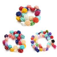 Natural Coral Beads Resin Flower imitation coral multi-colored Approx 1mm Sold Per Approx 15.5 Inch Strand