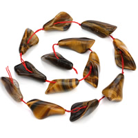 Tiger Eye Helmet, Kaiutin, 14x28mm, Reikä:N. 1mm, N. 13PC/Strand, Myyty Per N. 15.5 tuuma Strand