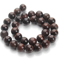 Tiger Eye Helmet, Pyöreä, erikokoisia valinnalle, punainen, Reikä:N. 1mm, Myyty Per N. 15.5 tuuma Strand