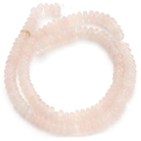 Perles Quartz Rose naturel, rondelle, 3x6mm, Trou:Environ 1mm, Environ 130PC/brin, Vendu par Environ 15.5 pouce brin