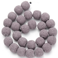 Natuurlijke Lava kralen, Drum, verschillende grootte voor keus, purper, Gat:Ca 2mm, Per verkocht Ca 15.5 inch Strand