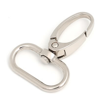 Sinkkiseos Lobster Swivel Clasp, platina väri päällystetty, lyijy ja sen kadmium vapaa, 45.3mm, Reikä:N. 25.5mm, 50PC/laukku, Myymät laukku