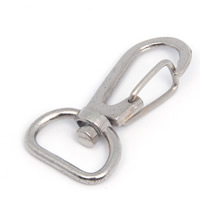 Clasp giratório de lagosta de liga de zinco, banho de cor prata antiga, Chumbo e cádmio livre, 37.1mm, Buraco:Aprox 12.7mm, 50PCs/Bag, vendido por Bag