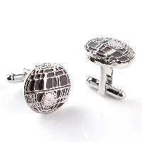 Cufflinks Zinc Alloy Flat Round silver color plated for man & enamel nickel lead & cadmium free Sold By Pair