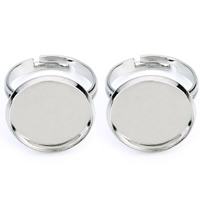 Brass Ring ring Base, Mässing, Flat Round, platina pläterad, olika innerdiameter, för val, nickel, bly och kadmium gratis, 12-22mm, 10PC/Bag, Säljs av Bag