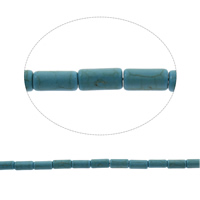 Turquoise Kralen, Synthetische Turquoise, Kolom, verschillende grootte voor keus, blauw, Gat:Ca 1mm, Lengte Ca 15.5 inch, Verkocht door Bag