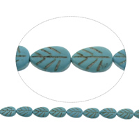 Tyrkysové korálky, Syntetický Turquoise, List, různé velikosti pro výběr, modrý, Otvor:Cca 1mm, Délka Cca 15.5 inch, Prodáno By Bag