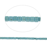 Turquoise Kralen, Synthetische Turquoise, Kubus, verschillende grootte voor keus, blauw, Gat:Ca 1mm, Lengte Ca 15.5 inch, Verkocht door Bag