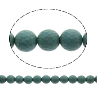 Turquoise sintéiseach Bead, Babhta, méid éagsúla do rogha & ilghnéitheach, bán, Poll:Thart 1mm, Fad Thart 15.5 Inse, Díolta De réir Mála