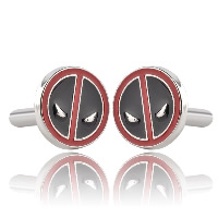 Cufflinks Zinc Alloy Flat Round silver color plated for man & enamel nickel lead & cadmium free Sold By Pair