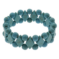 Turquoise Bracelet Rhombus blue Length Approx 7.5 Inch Sold By Bag