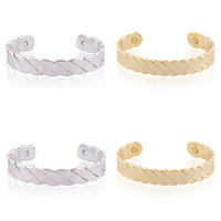 laiton bracelet manchette, Placage, hygiéniques, plus de couleurs à choisir, sans plomb et cadmium, 12mm, Diamètre intérieur:Environ 60mm, Longueur Environ 7 pouce, Vendu par PC