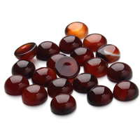 agate lace cabochon, Plat rond, dos plat, rouge foncé, 12mm, 20PC/sac, Vendu par sac