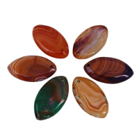 Pendants Agate Lása, Eye Capall, dathanna measctha, 26x47x6mm-27x48x5mm, Poll:Thart 1mm, 5ríomhairí pearsanta/Mála, Díolta De réir Mála