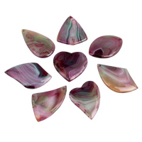 Rainbow Agate Pendel, 27x64x6mm-39x63x6mm, Hole:Ca. 1mm, 5pc'er/Bag, Solgt af Bag